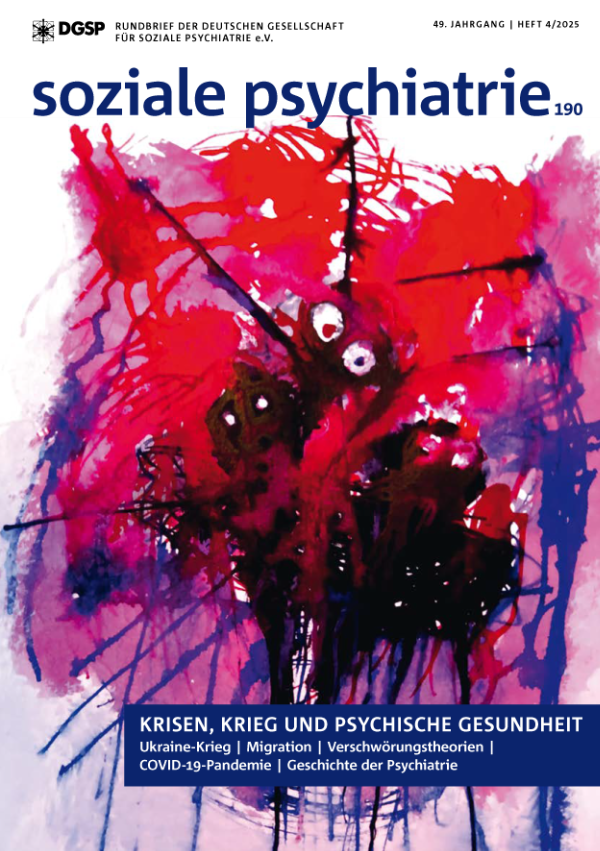 Titelseite Sorziale Psychiatrie aktuelle Ausgabe Cover Ausgabe 2/24